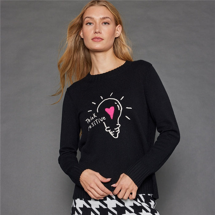 Lisa Todd Wool Sweater Think Positive