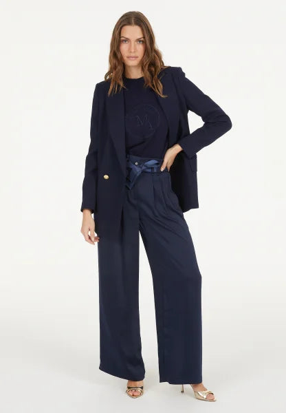 MarcAurel Satin trousers with pleats