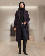 Load image into Gallery viewer, Nierami Long knitted Coat in Purple
