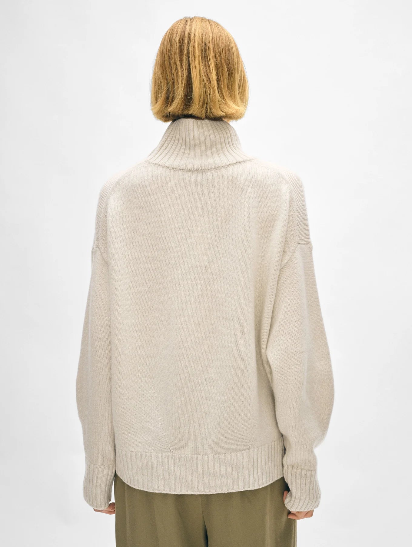 White & Warren Merino Cashmere Standneck