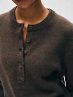 Load image into Gallery viewer, White &amp; Warren Cashmere Rib Trim Henley
