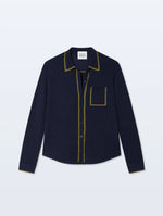 Load image into Gallery viewer, White &amp; Warren Cashmere Tipped Button Shirt
