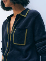 Load image into Gallery viewer, White &amp; Warren Cashmere Tipped Button Shirt
