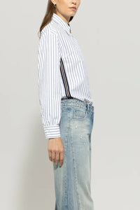 Luisa Cerano Striped Cotton Blouse