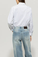 Load image into Gallery viewer, Luisa Cerano Striped Cotton Blouse
