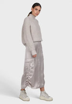 Load image into Gallery viewer, Marc Aurel Stretch satin cargo skirt
