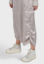 Load image into Gallery viewer, Marc Aurel Stretch satin cargo skirt
