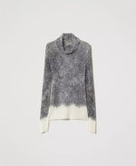 Load image into Gallery viewer, Twin Set Mohair and wool jumper with lace print
