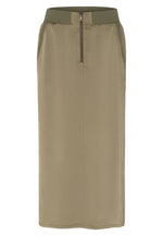 Load image into Gallery viewer, Marc Aurel Satin skirt with knitted cuffs
