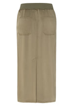 Load image into Gallery viewer, Marc Aurel Satin skirt with knitted cuffs
