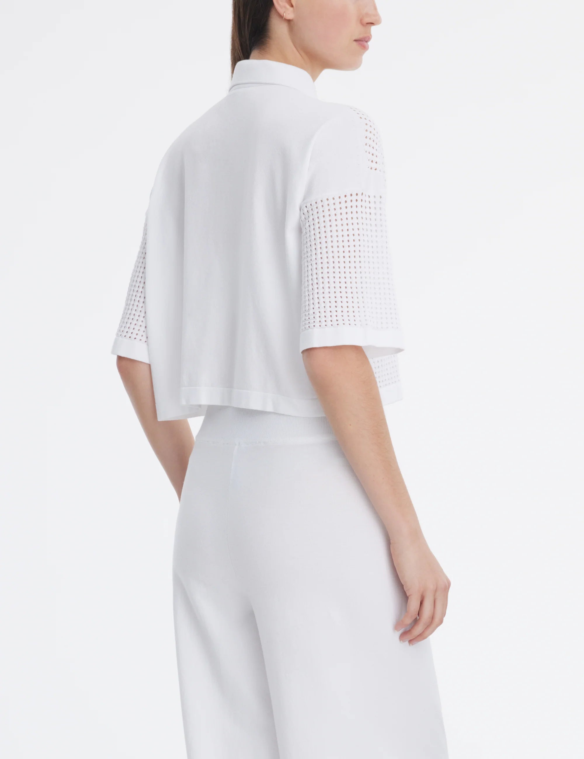 Sarah Pacini white Perforated Shirt
