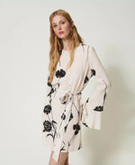 Load image into Gallery viewer, Twin Set Short floral crêpe dress
