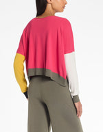 Load image into Gallery viewer, Sarah Pacini Colour Block Sweater Pink
