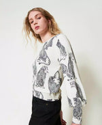 Load image into Gallery viewer, Twin Set Sweater with Jaguar Print
