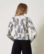 Load image into Gallery viewer, Twin Set Sweater with Jaguar Print
