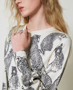 Load image into Gallery viewer, Twin Set Sweater with Jaguar Print
