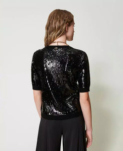 Twinset Top Full Sequin Embroidery