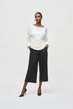 Load image into Gallery viewer, Joseph Ribkoff Knit Pull-On Culotte Pant - Charcoal
