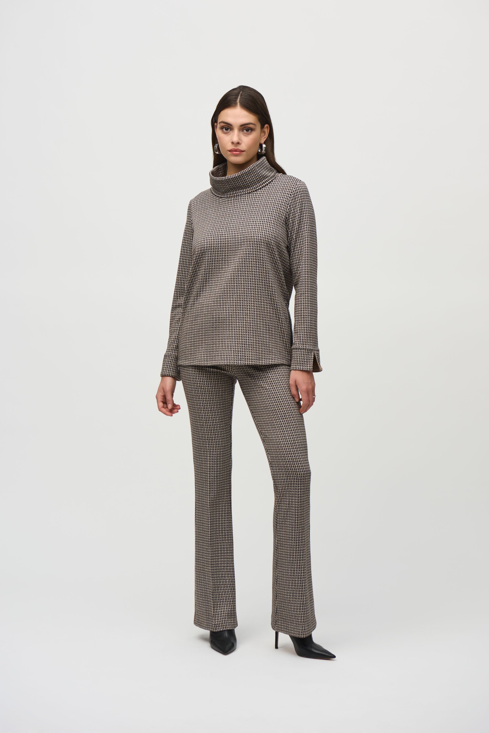 Joseph Ribkoff Turtleneck Houndstooth Pullover