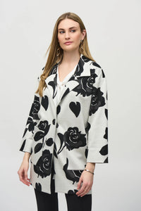 Joseph Ribkoff Jacquard Floral Jacket