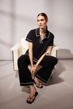 Load image into Gallery viewer, Marc Aurel Knitted pants with contrasting edges
