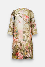 Load image into Gallery viewer, Princess goes Hollywood Linen shirt dress with jungle leopard print
