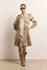 Load image into Gallery viewer, Princess goes Hollywood Linen shirt dress with jungle leopard print
