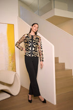 Load image into Gallery viewer, Joseph Ribkoff Mesh and Leatherette Jacket
