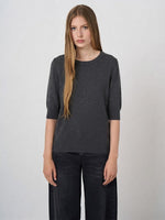 Load image into Gallery viewer, Repeat Cotton-Viscose Fine-Knit 3/4 Sleeve Sweater
