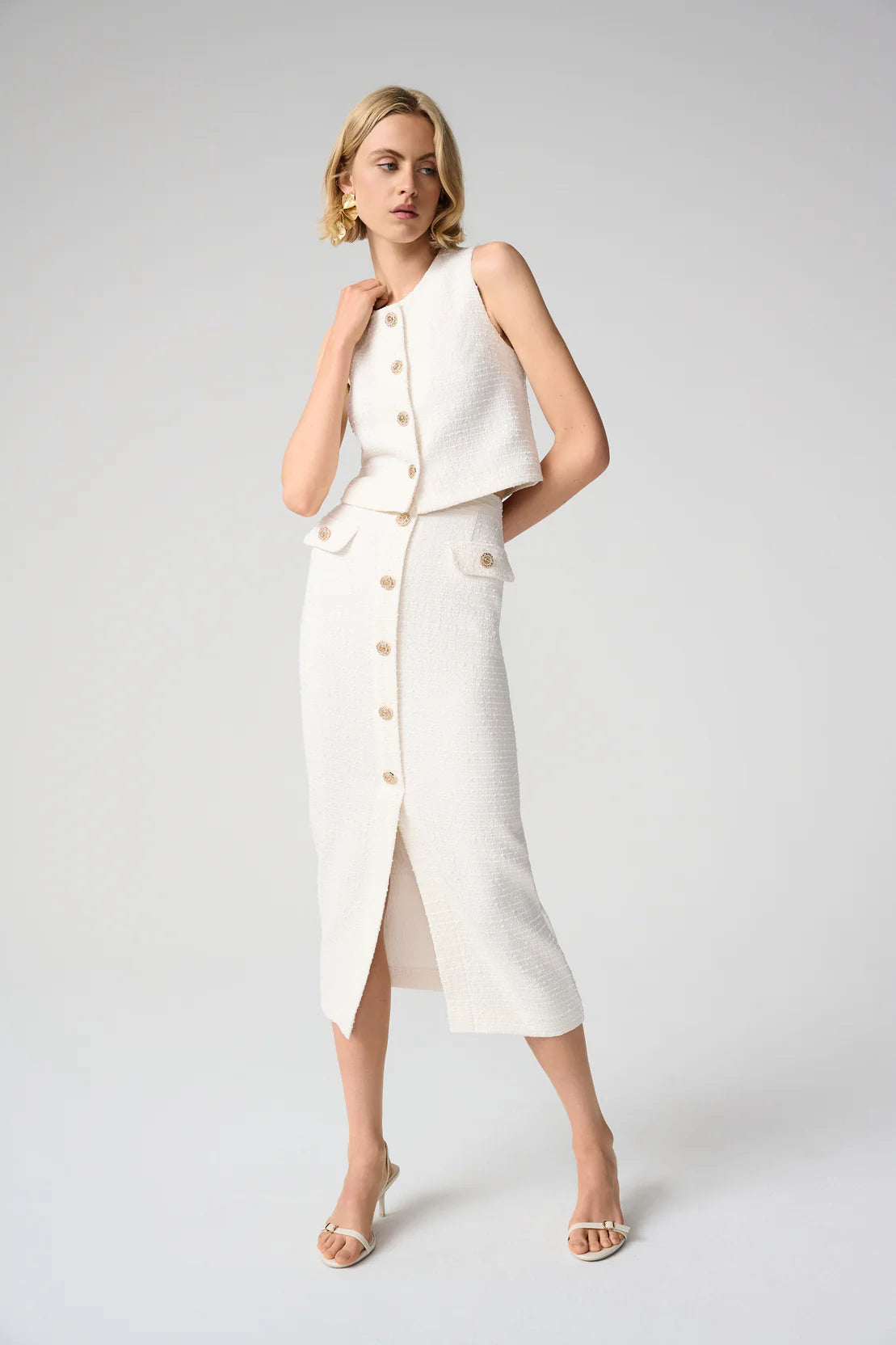 Joseph Ribkoff Skirt with buttons