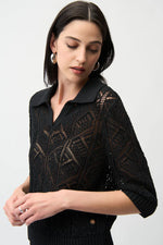 Load image into Gallery viewer, Joseph Ribkoff Open Stitch Top
