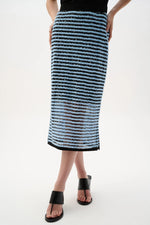Load image into Gallery viewer, Joseph Ribkoff Novelty Stripe Pencil Skirt With Side Slit
