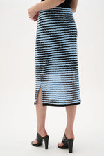 Load image into Gallery viewer, Joseph Ribkoff Novelty Stripe Pencil Skirt With Side Slit
