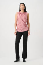 Load image into Gallery viewer, Joseph Ribkoff Satin Sleeveless Cowl Top
