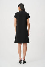 Load image into Gallery viewer, Joseph Ribkoff  Leatherette &amp; Silky Knit Dress
