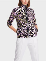 Load image into Gallery viewer, Marc Cain Zip-up jacket with Leo print
