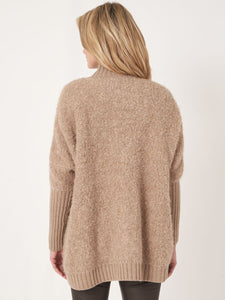 Repeat Cashmere Italian Yarn Zip Up Cardigan With Pockets
