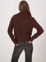 Load image into Gallery viewer, Repeat Wool Knitted Cardigan Brown
