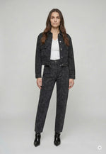 Load image into Gallery viewer, Marc Aurel Black denim jacket with rose print
