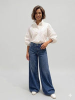Load image into Gallery viewer, Mary N Max Cotton white blouse
