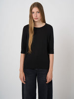 Load image into Gallery viewer, Repeat Cotton-Viscose Fine-Knit 3/4 Sleeve Sweater
