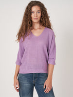 Load image into Gallery viewer, Repeat V-Neck light weight cotton Sweater

