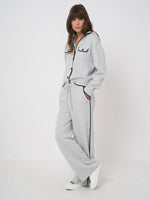 Load image into Gallery viewer, Repeat Wide-leg knit pants in cotton blend
