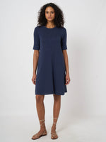 Load image into Gallery viewer, Repeat Fine-knit cotton-blend a-line dress

