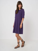 Load image into Gallery viewer, Repeat Fine-knit cotton-blend a-line dress
