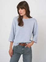 Load image into Gallery viewer, Repeat Striped cotton boat neck sweater
