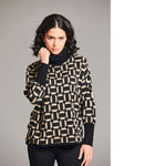 Load image into Gallery viewer, Peruzzi Diagonal Print Cowlneck Top
