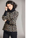 Load image into Gallery viewer, Peruzzi Diagonal Print Cowlneck Top
