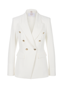 Riani White Blazer with Gold Butttons