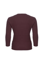 Load image into Gallery viewer, Gerry Weber Ribbed Sweater in Merlot
